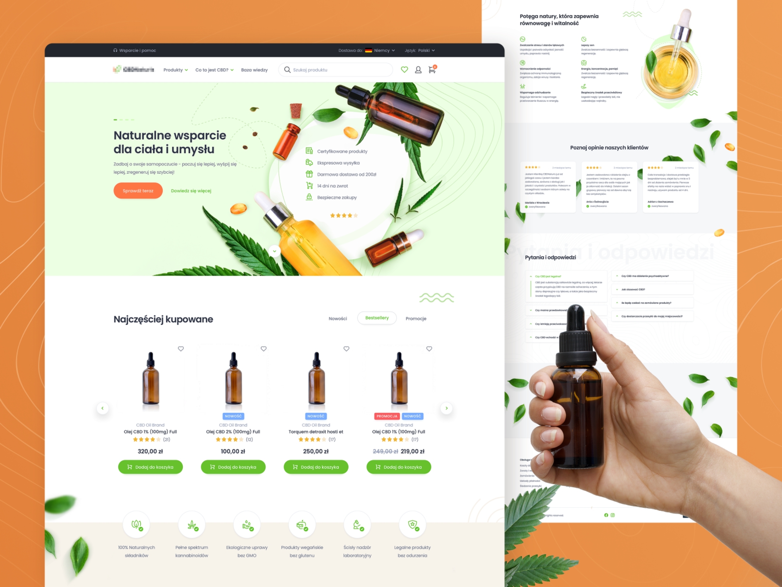 E-commerce platform for CBD supplements store